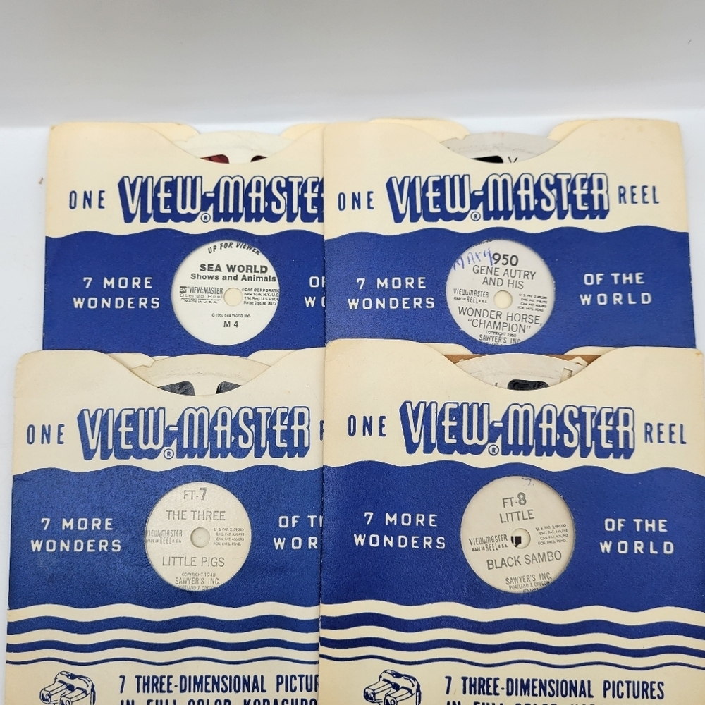 Sawyer's View-master 27 Reels & Viewer Original Bakelite Black Patent 2,189,285 - Picture 7 of 10